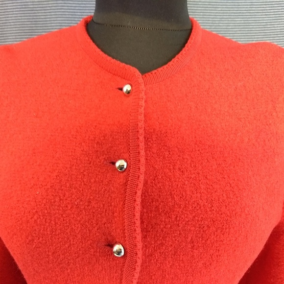 VINTAGE RED WOOL SWEATER Eagles Eye Size 6 - Picture 4 of 7
